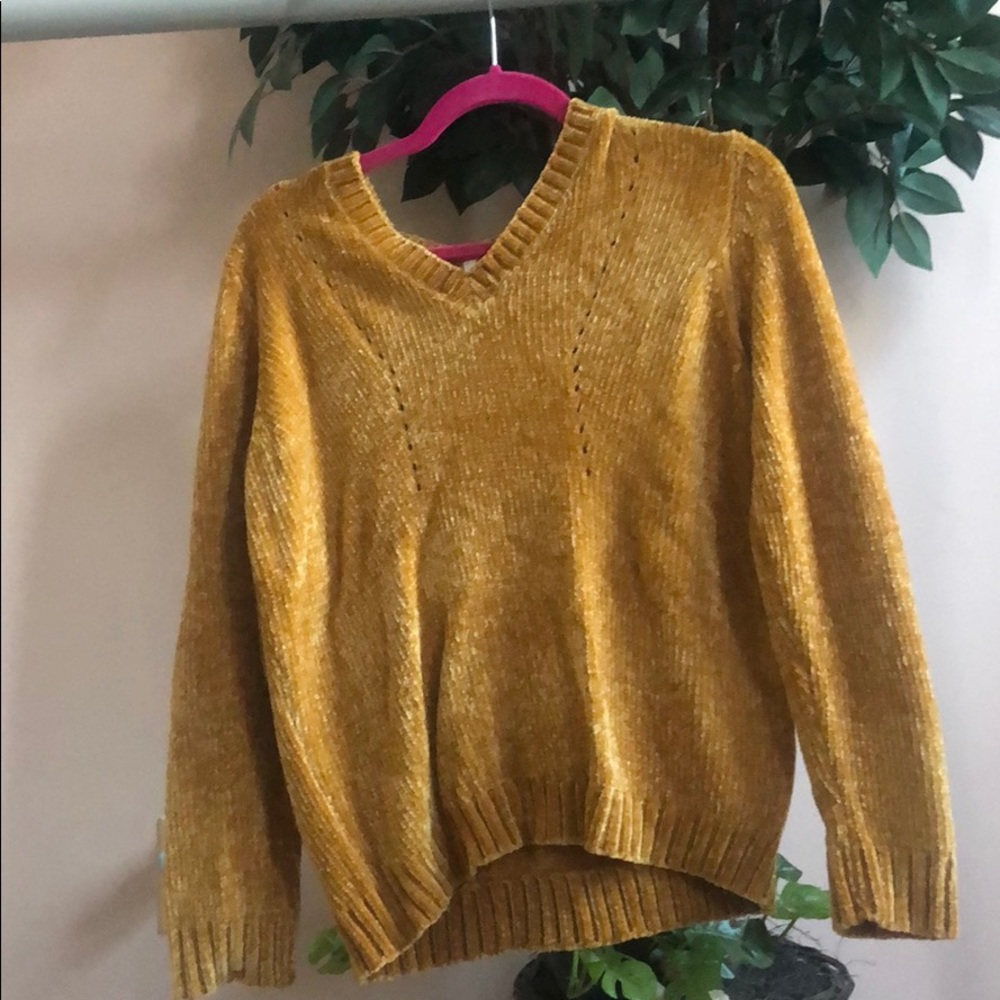 Yellow V-Neck Sweater